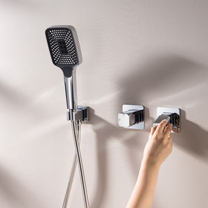 Montado en la pared 300*200 <span class=keywords><strong>ducha</strong></span> superior Cromo latón macizo Cuerpo principal oculto Grifo de <span class=keywords><strong>ducha</strong></span> de doble manija - Product Image 4