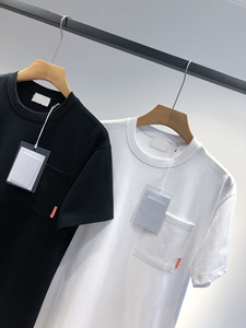 Áo thun nam cotton 100% chất liệu jersey, kiểu dáng rộng, tay ngắn, thời trang, có túi, bán buôn OEM. - Product Image 2