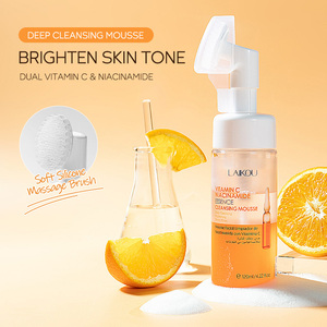 Nettoyant visage LAIKOU à la vitamine C et à la niacinamide avec brosse massante, nettoyage en profondeur, réduit les points noirs, 120 ml - Product Image 2