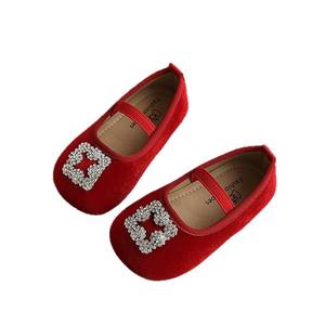 Chaussures plates de princesse à strass carrés pour filles Printemps-Automne 2026 - Ballerines souples Mary Jane pour enfants - Product Image 5