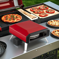 Four à pizza au gaz de 16 pouces conforme à la norme CE, nouvellement conçu, en acier thermolaqué, sûr, fiable, portable, avec pieds, pour intérieur, extérieur et fêtes