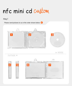 Lập trình 13.56 MHz thần tượng ảnh âm nhạc Album Bìa in mini Acrylic CD NFC <span class=keywords><strong>Keychain</strong></span> - Product Image 5