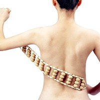 Ceinture de massage en bois avec rouleau en bois pour le dos et le ventre, outil en bois pour sculpter le corps, appareil de massage
