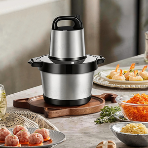 1000W 6L Hachoirs À Viande Électrique <span class=keywords><strong>Hachoir</strong></span> <span class=keywords><strong>Hachoir</strong></span> 4 Lames Auto Food Mixer Blender Cuisine Cuisson Machine En Acier Inoxydable Argent - Product Image 1