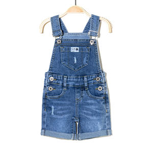 Salopettes en jean pour enfants, coton extensible, denim, salopettes en jean pour enfants, shorts à bretelles - Product Image 4