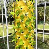 Tour de jardin empilable pour 30 plantes en HDPE recyclé, prête à l'emploi, avec LED à spectre complet, pour projets de jardinage pour enfants et récoltes rapides et fraîches