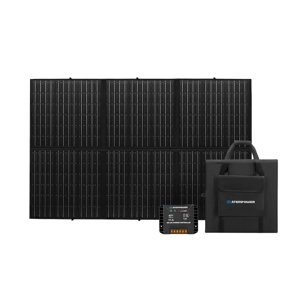 ATEM POWER 120W 200W 300W 12V/18V, tas selimut Panel surya lipat portabel berkemah luar ruangan