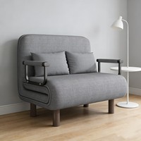 Meilleures ventes - Canapé-lit convertible gris à double pliage, 5 positions, fauteuil-lit