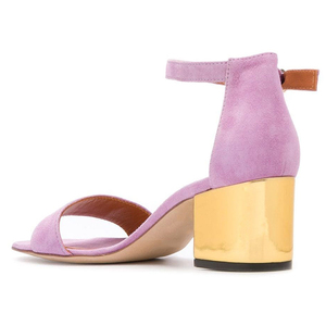 Elegante cinturino con fibbia di grandi dimensioni sandali da donna punta aperta tacco basso blocco <span class=keywords><strong>tacchi</strong></span> alti danza per donna - Product Image 5
