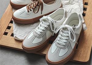 Odm bán buôn Retro sợi nhỏ Giày da hàng ngày tẩm Sneakers Rắn cao su duy nhất giày vải - Product Image 4