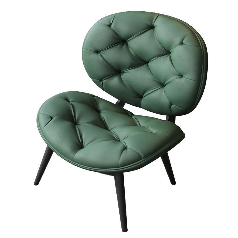 Fauteuil de villa en cuir vert