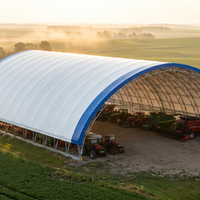 Structure de tente d'entrepôt en acier galvanisé certifié ATEX pour le stockage de matériaux de construction, les zones pétrolières et les abris anti-corrosion