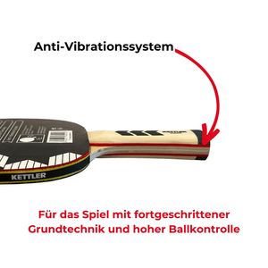 KETTLER Raquette de tennis de table en bois de qualité supérieure Batte de ping-pong Contrôle de la balle Couches supplémentaires dans la poignée - Product Image 3