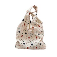 Tas Belanja Bahu Gaya Korea Musim Gugur Musim Dingin dengan Motif Beruang Kartun yang Manis, Serbaguna untuk Pelajar Wanita dengan Dua Tali