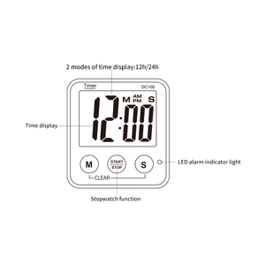 Dc100 với nam châm & bàn đứng, lớn LCD hiển thị đồng hồ đếm ngược với LED báo động - Product Image 5
