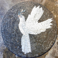 Art mural en mosaïque de marbre, personnalisé, pour décoration de maison, bricolage, intérieur et extérieur pour la salle de bain, carrelage de sol en mosaïque hexagonale