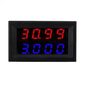 Voltímetro digital de alta precisão, 5 bits 1/4 "dc 0-10v painel medidor de tensão detector com display led