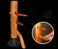 Mannequin en bois fait main pour le Wing Chun, technique de Kung Fu polie, matériau naturel