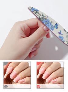 Lima de uñas de doble cara con forma de sauce, grano 180/240, para manicura, estilo de pintura tradicional china, color flor - Product Image 6