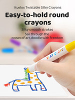 Juego de Pasteles al Óleo Suaves No Tóxicos Kuelox para Niños, 16/24/36 Colores Brillantes, Textura Suave de Parafina, Dibujo Creativo y Coloreado