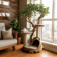 Nouveau design 2026 : Arbre à chat moderne de luxe en bois, tout-en-un, multi-niveaux, gain de place, pour la maison et les petits appartements