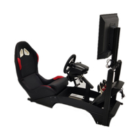 Cockpit de course Sim pliable avec support de moniteur et simulateur de cockpit à mouvement complet pour Logitech G29 G923 PS5