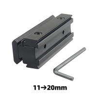 Konverter Ukuran Antarmuka 70mm 11mm ke 20mm Kustom Pabrik, Braket Riser Paduan Aluminium 3 Slot, Adaptor Dudukan untuk Luar Ruangan