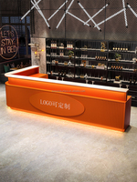 Prix bon marché d'usine Design Big Curved Coffee Juice Snack Sushi Fast Food Restaurant Home Bar Comptoir pour Coffee Shop