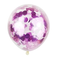 Ensemble de Ballons Transparents en Latex Transparents 12 "18" avec Glands Rose Bleu Blanc Or Rose Confettis Globos pour Décorations de Fête
