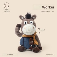 Jouets en peluche de la série Vache et Cheval, figurines mignonnes, rembourrage en polyester et coton PP, poupées compagnons et coussins décoratifs pour unisexe, pour câliner