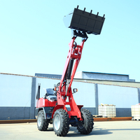 Remises Fabricant Mini-chargeuse sur pneus hydraulique agricole 4x4 pour travaux de terrassement avec pelle frontale