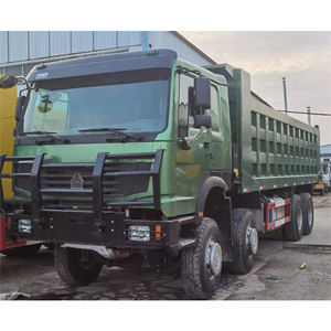 中古ティッパートラックダンプSinotruckHowoダンパートラック8X4 3712ウィーラーグリーンLDH - Product Image 6