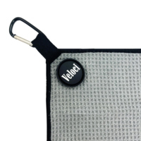 Serviette de golf en microfibre gaufrée recyclée, écologique, à séchage rapide, avec logo personnalisé, vente en gros à Wuxi, 30x50cm/40x60cm