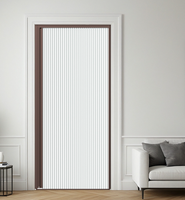 Porte coulissante pliante moderne en alliage d'aluminium alvéolé, sans rail, invisible, pour hôtel, salle de bain, cuisine, chambre, balcon