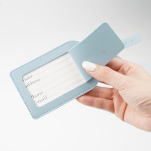 Set Regalo di Accessori da Viaggio in Pelle PU con Logo Personalizzato, Etichetta per Bagagli e Porta Passaporto con Confezione di Lusso Personalizzata - Product Image 6