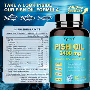 OEM/ODM วิตามินอีและดี3 เสริมสร้างสุขภาพสมอง ข้อต่อ และดวงตา สูตรเข้มข้น โอเมก้า3 น้ำมันปลาแบบซอฟเจล ตัวอย่างฟรี - Product Image 6