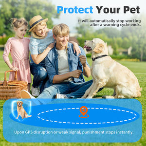 GPS inalámbrico perro cerca eléctrica choque <span class=keywords><strong>Collar</strong></span> del sistema de cerca para perros ajustable advertencia fuerza perro sistema de contención - Product Image 4