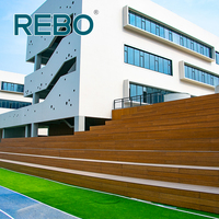 Revêtement de sol de terrasse en bambou à rainure et languette imperméable de style moderne Installation facile à cliquer pour l'extérieur