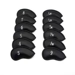 12pcs di Spessore In Pelle Sintetica Golf Testa di Ferro Covers Set Headcover