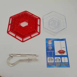 Mangeoire à colibris d'extérieur durable et écologique, bol hexagonal suspendu pour oiseaux de jardin, anti-fourmis, fabriqué en matériau ABS + PC de haute qualité - Product Image 2