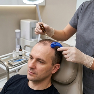 Rouleau Derma à Micro-aiguilles Couleur Personnalisée Bleu Mat Permanent en Titane, Aiguilles de 0,25 mm, Usage Domestique pour la Perte de Cheveux - Product Image 6