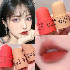 VIBELY bubuk bibir Matte, bubuk lumpur perona pipi wajah beludru Mudah mewarnai bibir dan pipi penggunaan ganda mulut putih bibir merah - Product Image 2