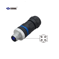 Connecteur circulaire M12 étanche IP67, 3 à 8 broches, droit ou coudé, en plastique, pour capteur et robot, de l'usine source