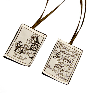 Escapulario Católico Marrón de Nuestra Señora del Monte. Escapulario de la Promesa de Nuestra Señora de Carmelo, Escapulario Sacramental Carmelita, Regalo de Ingresión - Product Image 2