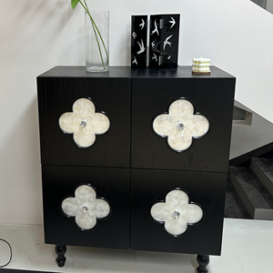 Modern Large Capacity Living room <b>Sideboard</b> Shell-Shaped <b>Sideboard</b> Design Solid Wood Side <b>Storage</b> Cabinet for Home Furniture - Product Image 1