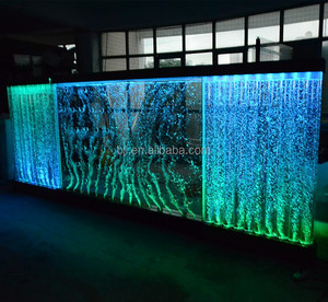 Thương mại đồ nội thất đa màu Glow LED Acrylic thác nước Tính năng phòng Divider với Dancing đài phun nước bong bóng nước tường - Product Image 3