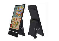 Publicité extérieure 32-43 pouces étanche 4K Mini-LED rétro-éclairé Digital Poster Battery Floor Standing LCD Display Signage