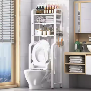 Étagère de rangement pour salle de bain en métal à 3 niveaux, étagère de rangement pliable sur pied pour <span class=keywords><strong>machine</strong></span> à <span class=keywords><strong>laver</strong></span> et vaisselle, vente en gros - Product Image 2