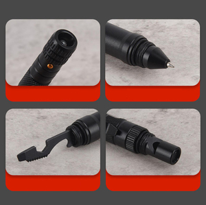 Venta al por mayor <span class=keywords><strong>9</strong></span> en 1 multifunción equipo de <span class=keywords><strong>camping</strong></span> pluma autodefensa pluma táctica con logotipo grabado - Product Image 3