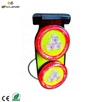 Feux de signalisation solaires multicolores en option, en matériau PC, étanches IP66, 10 LED super lumineuses, avec une visibilité de 800 m